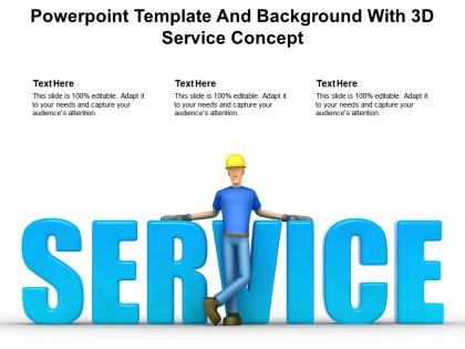 Powerpoint template and background with 3d service concept