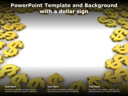 Powerpoint template and background with a dollar sign