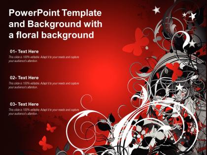 Powerpoint template and background with a floral background
