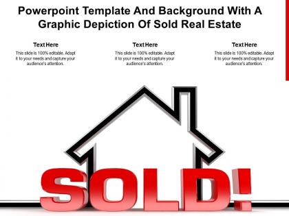 Powerpoint template and background with a graphic depiction of sold real estate