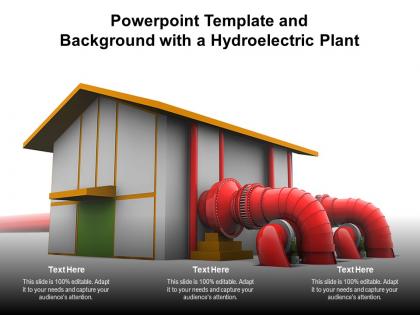 Powerpoint template and background with a hydroelectric plant
