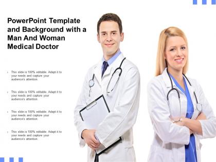 Powerpoint template and background with a man and woman medical doctor