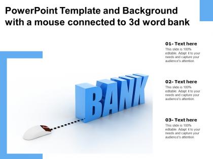 Powerpoint template and background with a mouse connected to 3d word bank