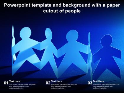 Powerpoint template and background with a paper cutout of people