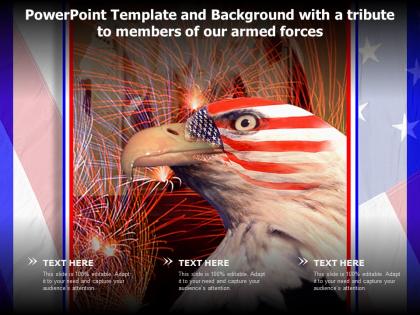 Powerpoint template and background with a tribute to members of our armed forces