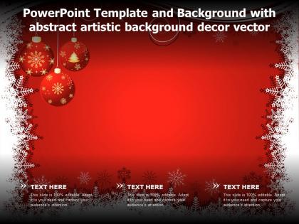 Powerpoint template and background with abstract artistic background decor vector