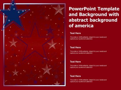 Powerpoint template and background with abstract background of america