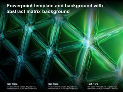 Powerpoint template and background with abstract matrix background
