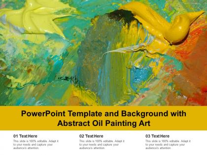 Powerpoint template and background with abstract oil painting art