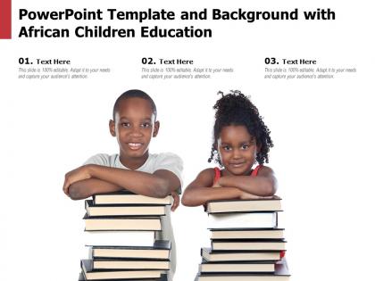 Powerpoint template and background with african children education