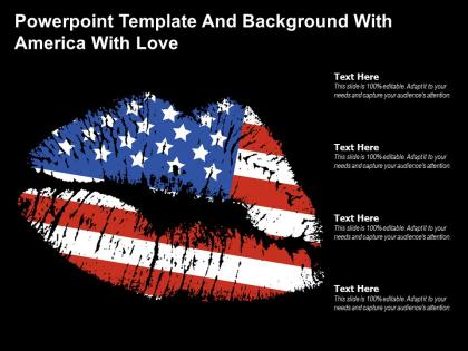 Powerpoint template and background with america with love