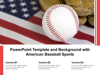 Powerpoint template and background with american baseball sports