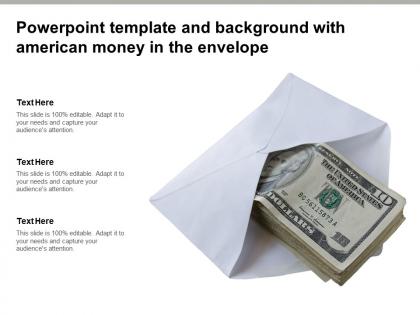 Powerpoint template and background with american money in the envelope