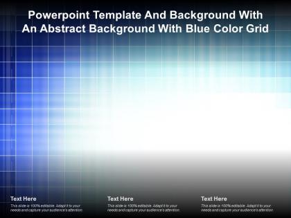 Powerpoint template and background with an abstract background with blue color grid