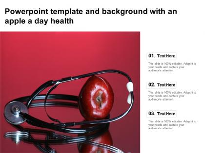 Powerpoint template and background with an apple a day health