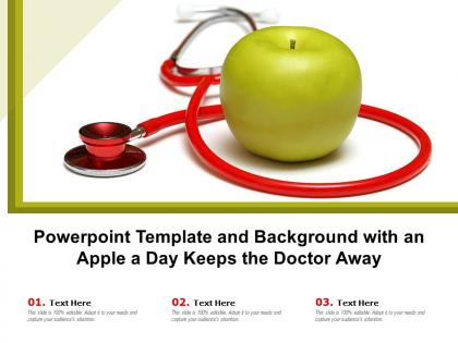 Powerpoint template and background with an apple a day keeps the doctor away