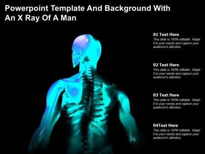 Powerpoint template and background with an x ray of a man