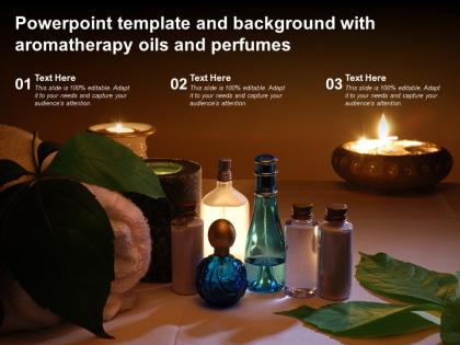 Powerpoint template and background with aromatherapy oils and perfumes