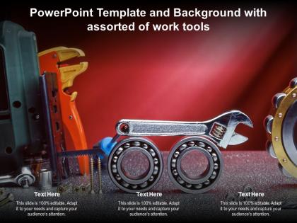 Powerpoint template and background with assorted of work tools