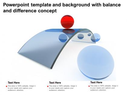 Powerpoint template and background with balance and difference concept