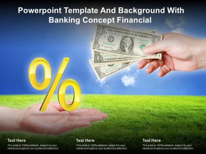 Powerpoint template and background with banking concept financial