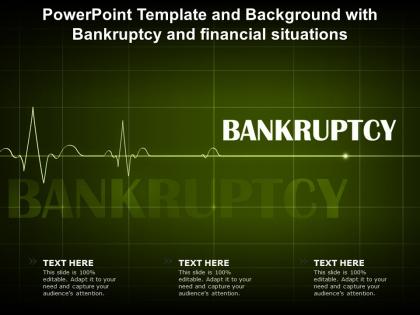 Powerpoint template and background with bankruptcy and financial situations