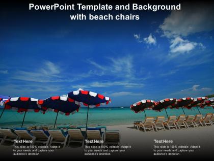 Powerpoint template and background with beach chairs