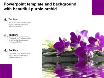 Powerpoint template and background with beautiful purple orchid