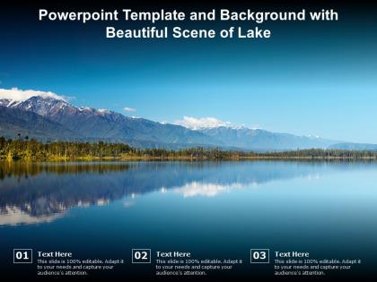 Powerpoint template and background with beautiful scene of lake