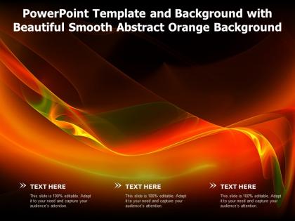 Powerpoint template and background with beautiful smooth abstract orange background