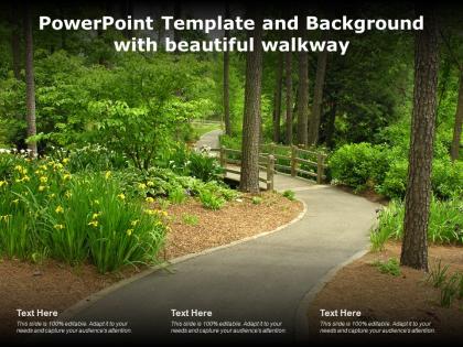 Powerpoint template and background with beautiful walkway