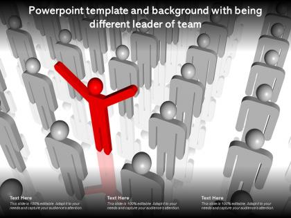 Powerpoint template and background with being different leader of team