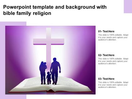 Powerpoint template and background with bible family religion