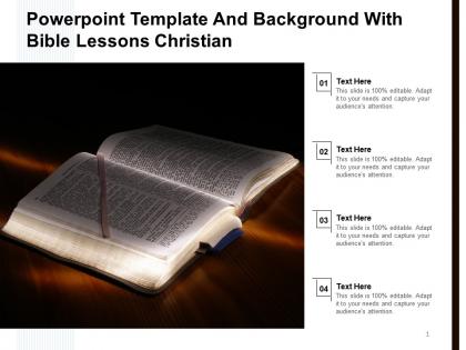 Powerpoint template and background with bible lessons christian