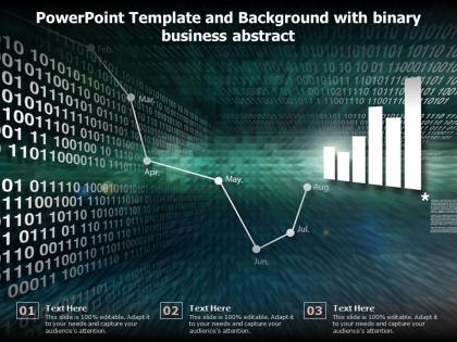 Powerpoint template and background with binary business abstract