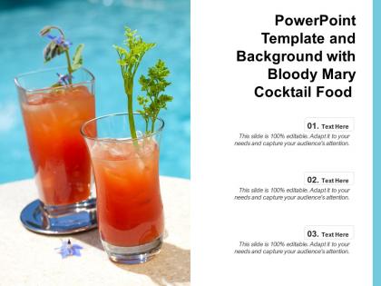 Powerpoint template and background with bloody mary cocktail food