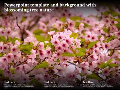 Powerpoint template and background with blossoming tree nature