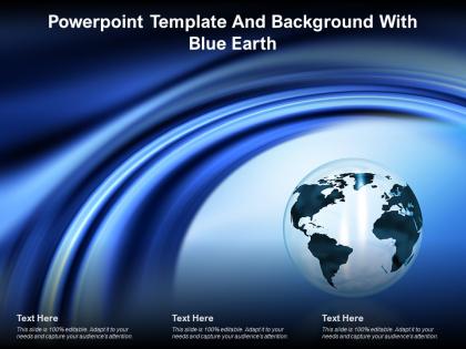 Powerpoint template and background with blue earth