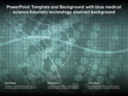 Powerpoint template and background with blue medical science futuristic technology abstract
