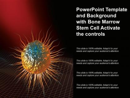 Powerpoint template and background with bone marrow stem cell activate the controls