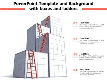 Powerpoint template and background with boxes and ladders