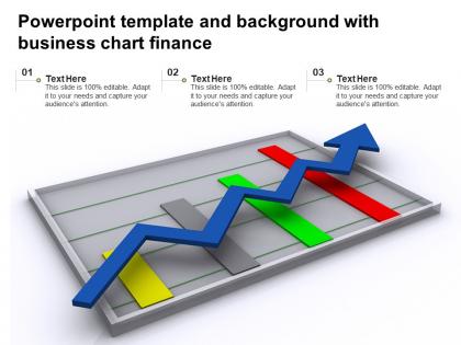 Powerpoint template and background with business chart finance