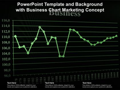 Powerpoint template and background with business chart marketing concept