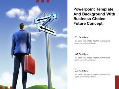Powerpoint template and background with business choice future concept