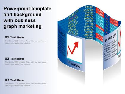 Powerpoint template and background with business graph marketing
