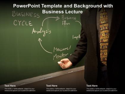 Powerpoint template and background with business lecture