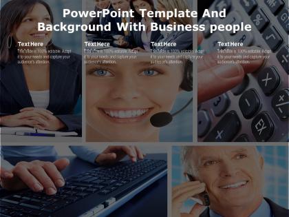 Powerpoint template and background with business people