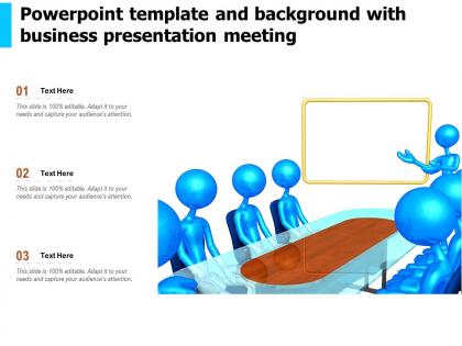 Powerpoint template and background with business presentation meeting