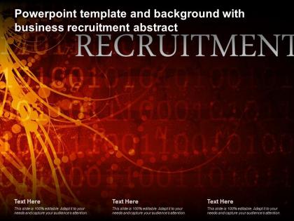 Powerpoint template and background with business recruitment abstract