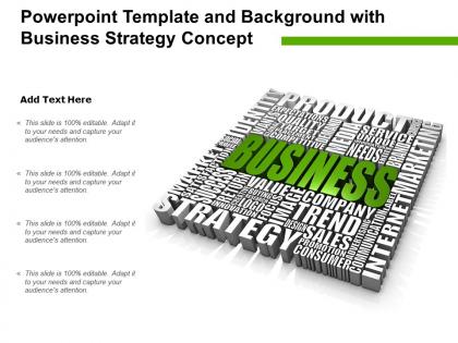 Powerpoint template and background with business strategy concept